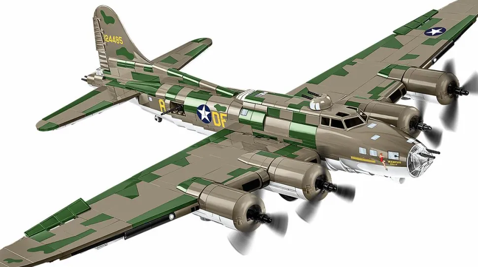 Cobi: World War II - Boeing B-17F Flying Fortress "Memphis Belle" Heavy Bomber Plane Executive Edition Historical Collection 1/48th Scale Building Block Construction Set (1376 Pieces)