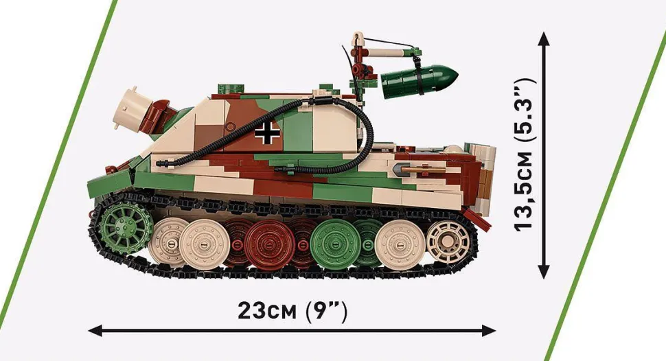 Cobi: World War II - 38cm Sturmmorser Sturmtiger Tank Historical Collection 1/28th Scale Building Block Construction Set (1100 Pieces)