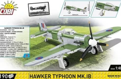 Cobi: World War II - Hawker Typhoon MK.IB Fighter Plane Historical Collection 1/48th Scale Building Block Construction Set (190 Pieces)