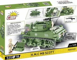 Cobi: World War II - Howitzer Motor Carriage H.M.C M8 Scott Tank Historical Collection 1/35th Scale Building Block Construction Set (525 Pieces)