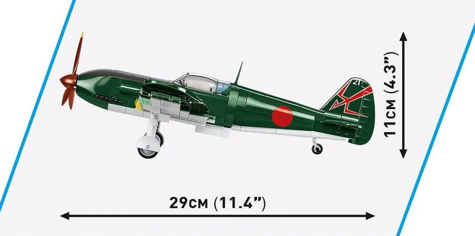 Cobi: World War II - Kawasaki Ki-61-I-Hien (Tony) Historical Collection 1/32 Scale Building Block Construction Set (324 Pieces)