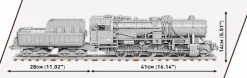 Cobi: World War II - Kriegslokomotive Baureihe 52 Steam Locomotive Train Historical Collection 1/35th Scale Building Block Construction Set (2476 Pieces)