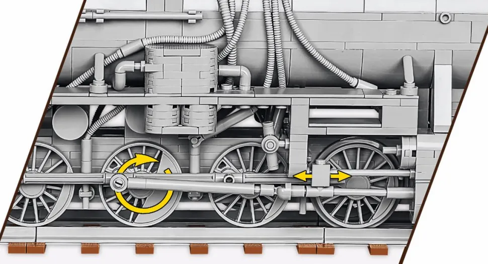 Cobi: World War II - Kriegslokomotive Baureihe 52 Steam Locomotive Train Historical Collection 1/35th Scale Building Block Construction Set (2476 Pieces)
