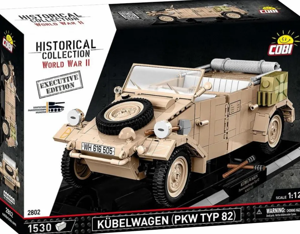 Cobi: World War II - Kubelwagen (PKW TYP 82) Executive Edition Historical Collection 1/12th Scale Building Block Construction Set (1530 Pieces)
