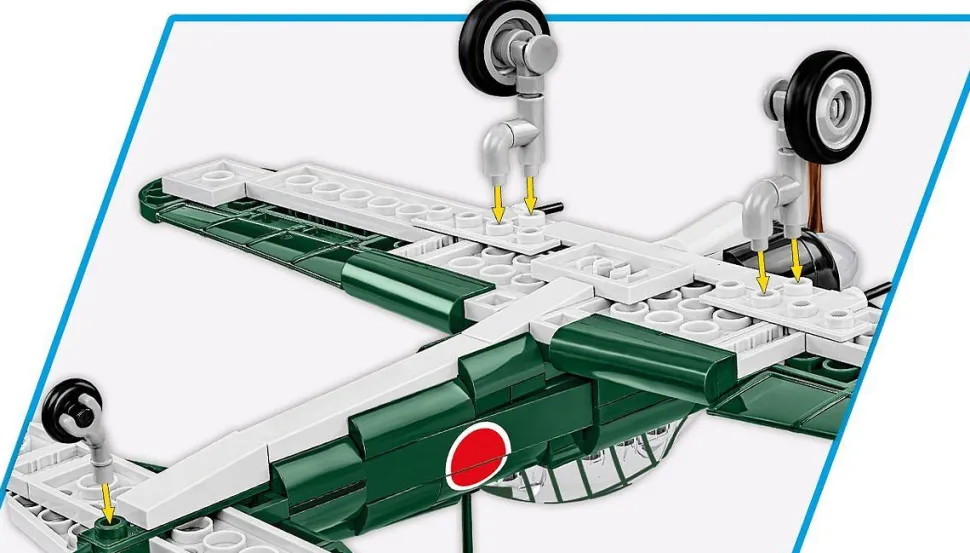 Cobi: World War II - Mitsubishi A6M2 "Zero" Fighter Plane Historical Collection 1/48th Scale Building Block Construction Set (170 Pieces)
