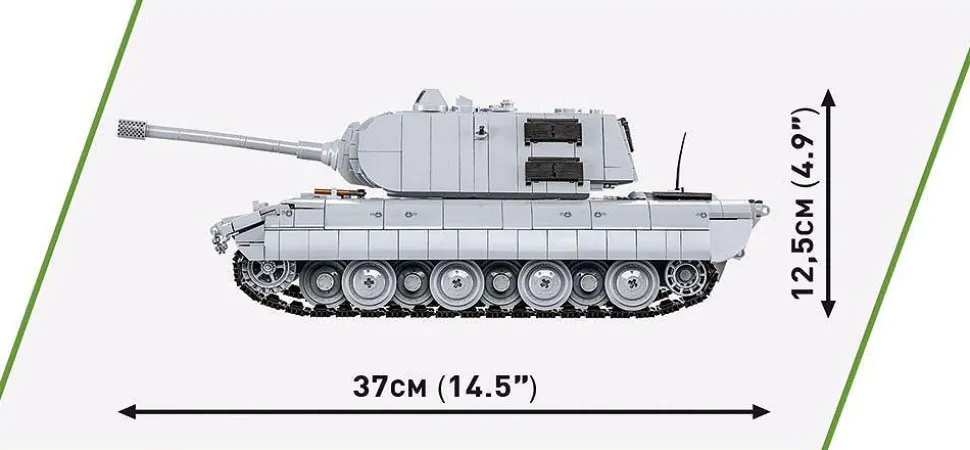 Cobi: World War II - Panzerkampfwagen E-100 Tank Historical Collection 1/28th Scale Building Block Construction Set (1511 Pieces)