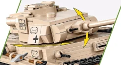 Cobi: World War II - Panzer III Ausf. J Tank 2-in-1 Historical Collection 1/28th Scale Building Block Construction Set (780 Pieces)