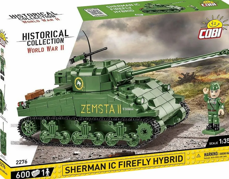 Cobi: World War II - Sherman IC Firefly Hybrid Tank Historical Collection 1/35th Scale Building Block Construction Set (600 Pieces)