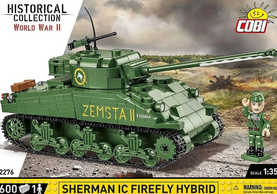 Cobi: World War II - Sherman IC Firefly Hybrid Tank Historical Collection 1/35th Scale Building Block Construction Set (600 Pieces)