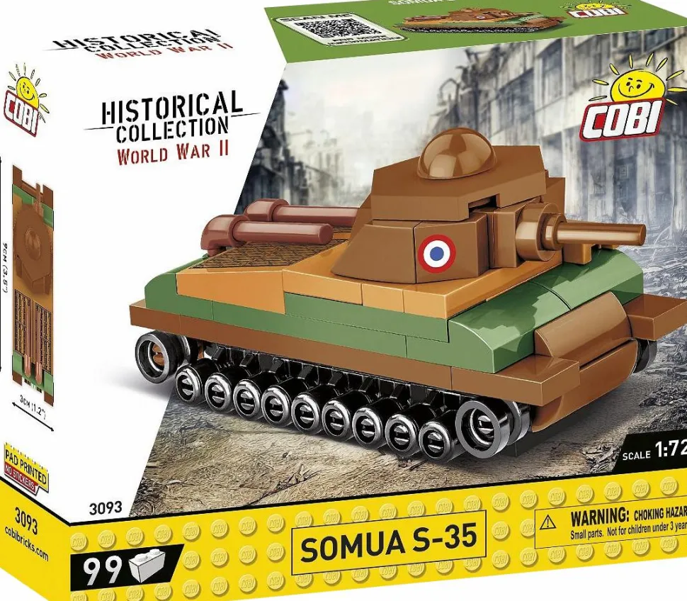 Cobi: World War II - Somua S-35 Tank Historical Collection 1/72 Scale Building Block Construction Set (99 Pieces)