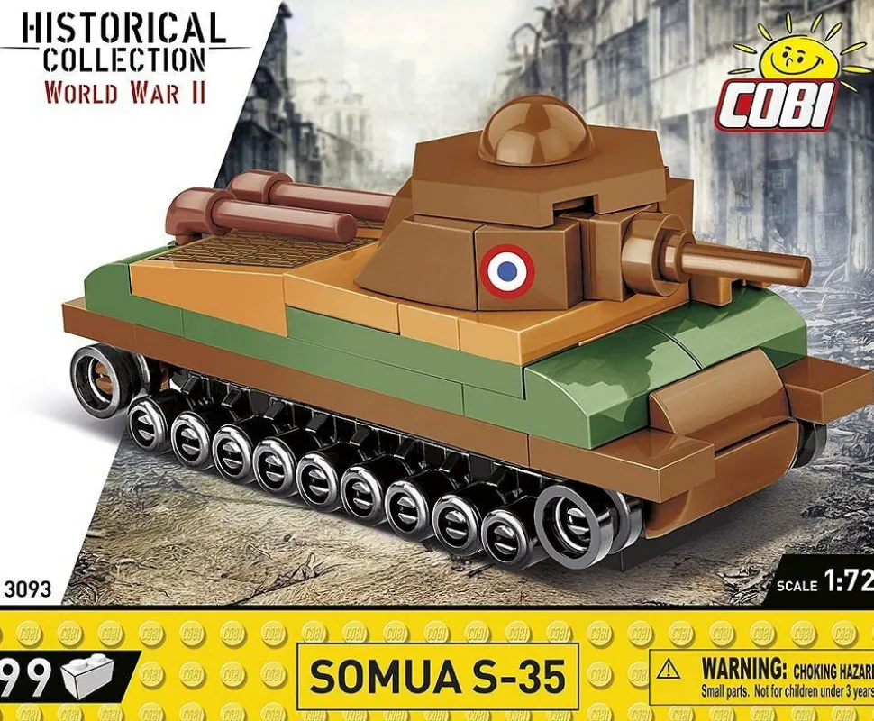 Cobi: World War II - Somua S-35 Tank Historical Collection 1/72 Scale Building Block Construction Set (99 Pieces)