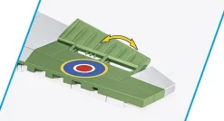 Cobi: World War II - Spitfire Mk. XVI Bubbletop Fighter Plane Historical Collection 1/48th Scale Building Block Construction Set (152 Pieces)