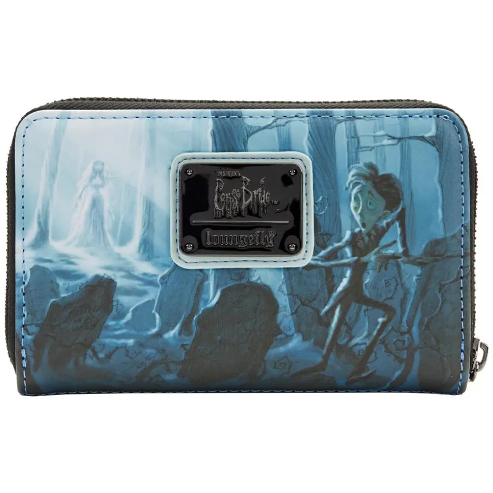 Corpse Bride - Emily Forest 4” Faux Leather Zip-Around Wallet