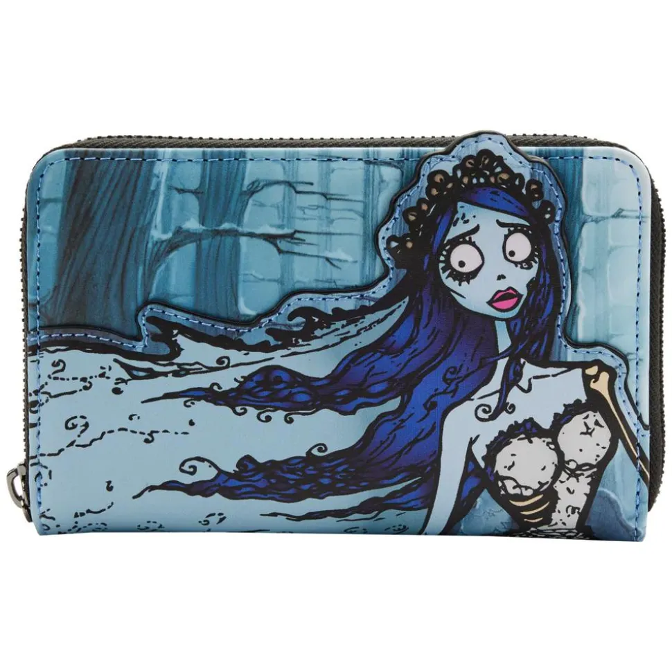 Corpse Bride - Emily Forest 4” Faux Leather Zip-Around Wallet