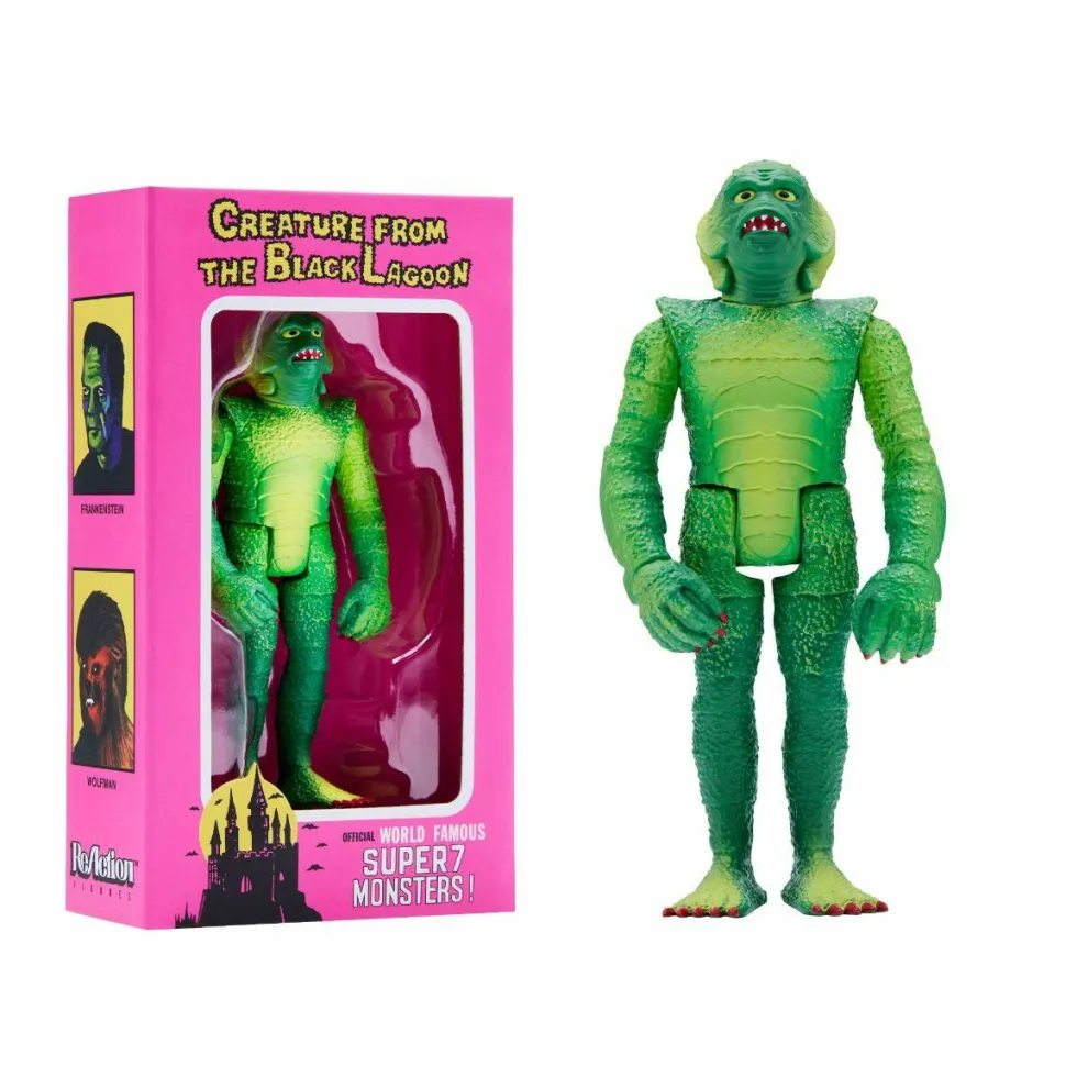 Creature from the Black Lagoon (1954) - The Creature World Famous Super Monsters Wide Sculpt ReAction 3.75” Action Figure in Box Packaging