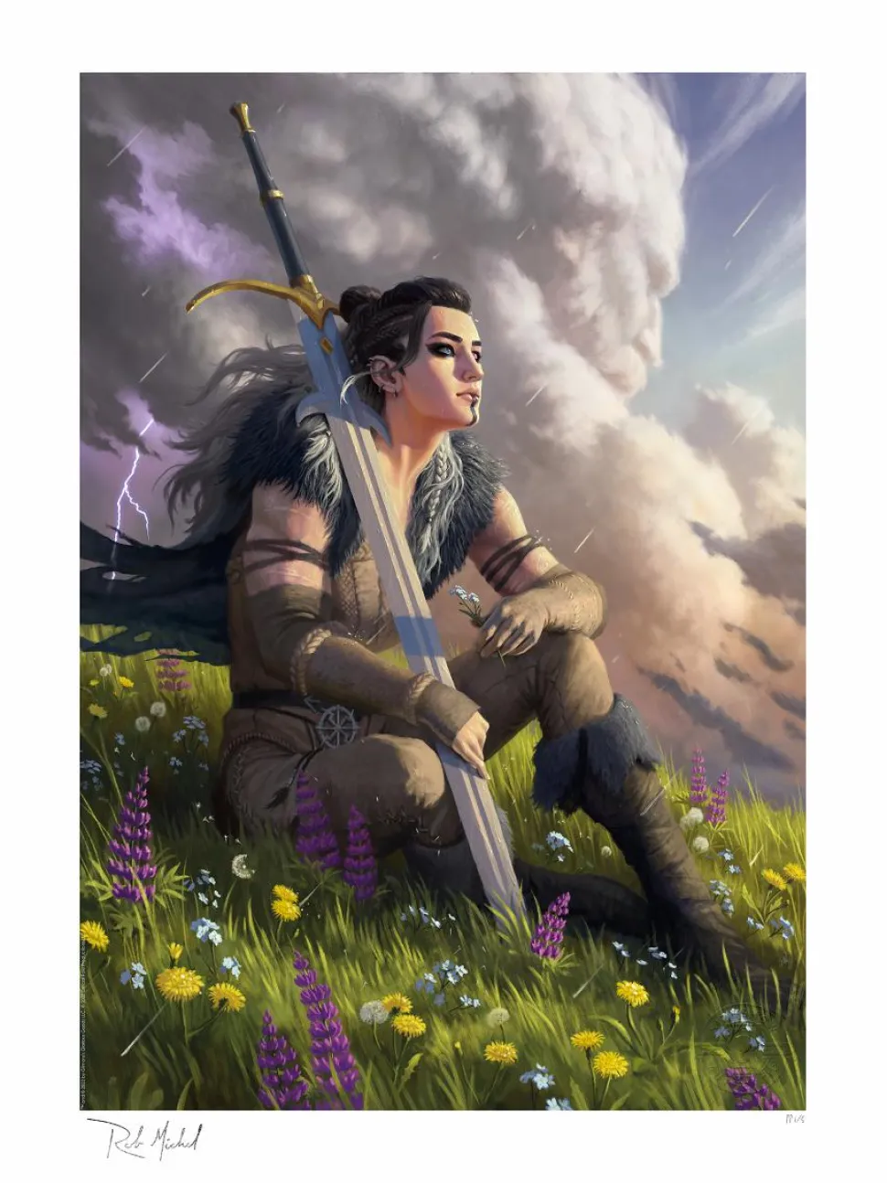 Critical Role - Mighty Nein Yasha Nydoorin: Champion of the Stormlord Fine Art Print by Robson Michel