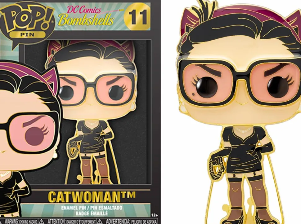 DC Bombshells - Catwoman 4" Pop! Enamel Pin