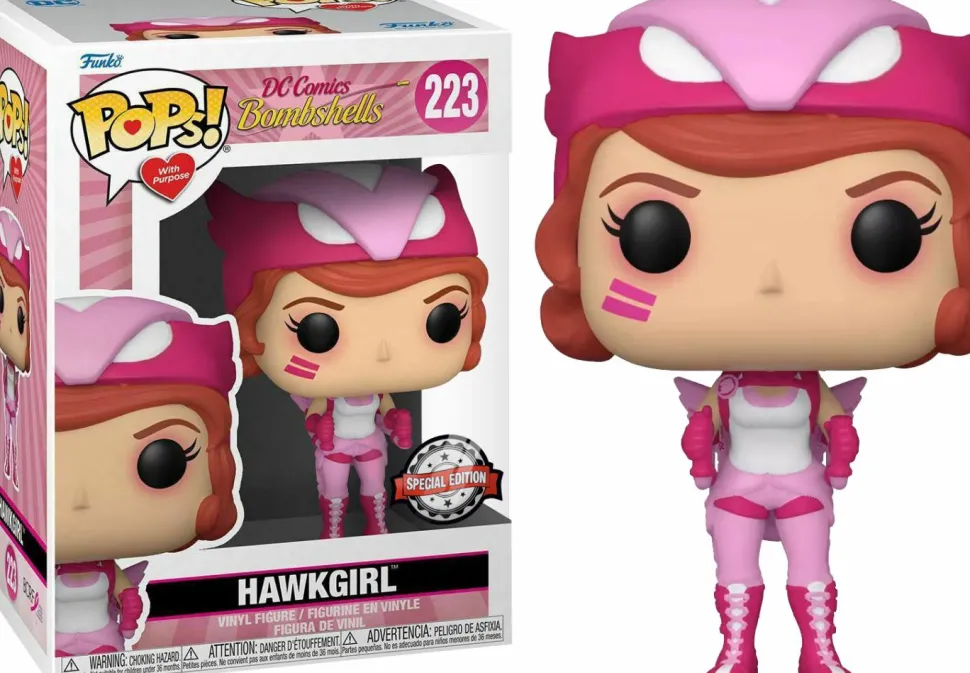 DC Bombshells - Hawkgirl Breast Cancer Awareness Pop! Vinyl Figure (Pops! with Purpose)