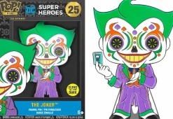 DC Comics - Joker Day of the Dead Glow-in-the-Dark 4" Enamel Pop! Pin