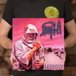 Death - Leprosy LP Vinyl Record (Pink, White and Blue Merge with Splatter Coloured Vinyl)