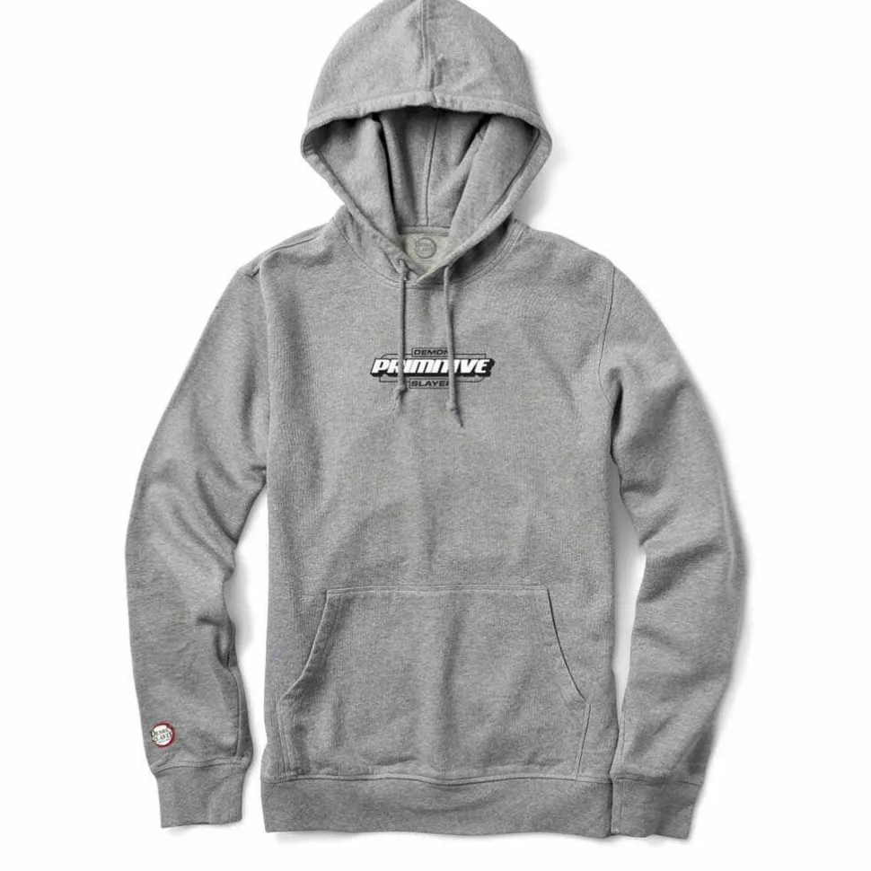 Demon Slayer - Demon Slayer x Primitive Tanjiro Kamado & Giyu Tomioka Heather Grey Sweatshirt Hoodie