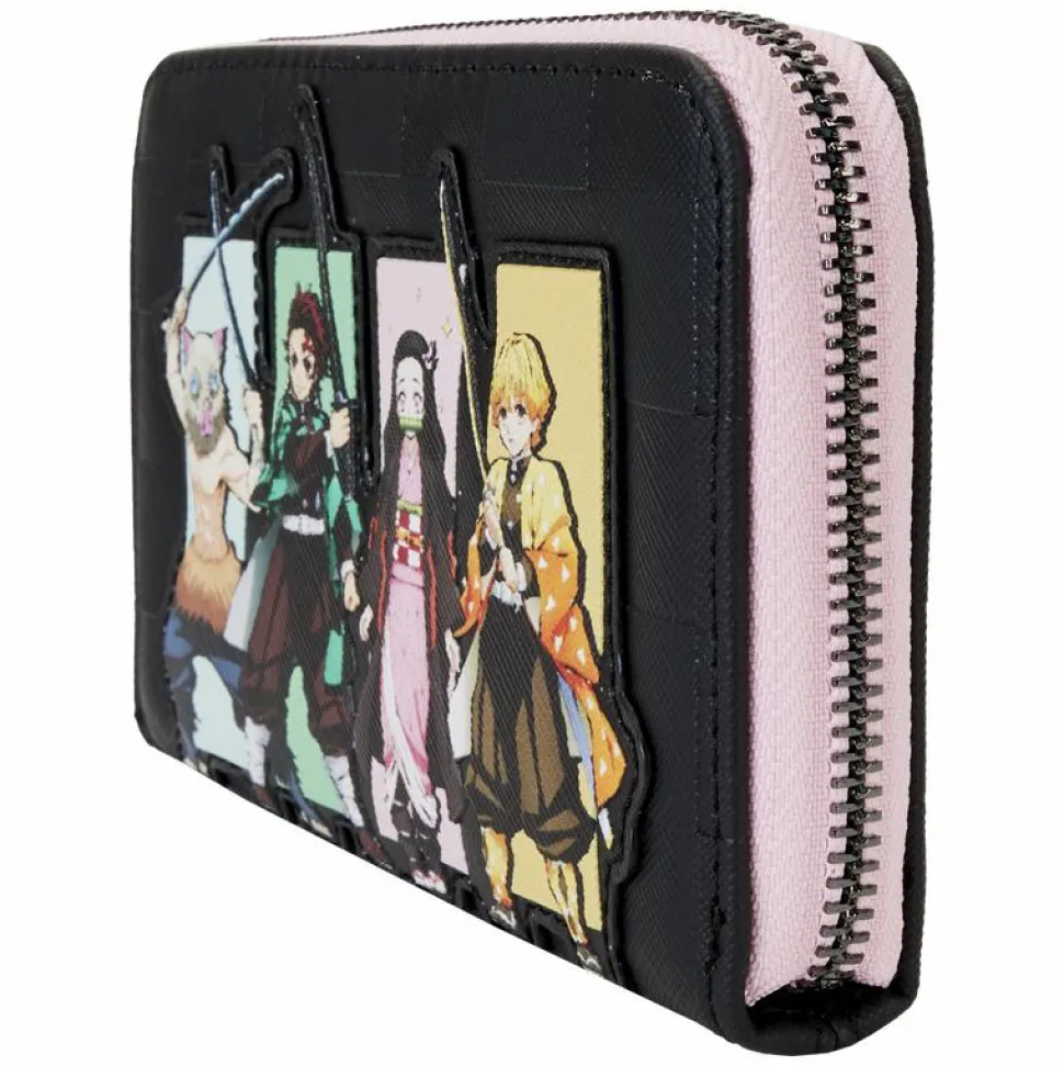 Demon Slayer - Heroes Group 4" Faux Leather Zip-Around Wallet