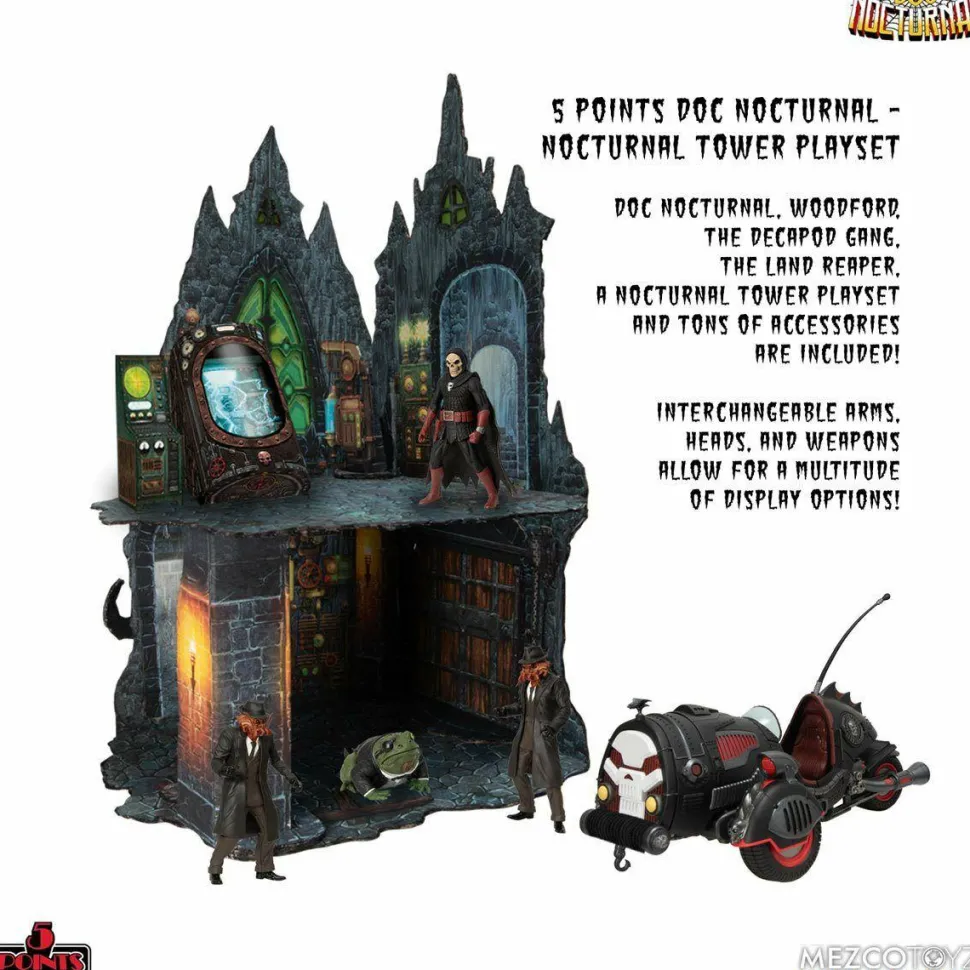 Doc Nocturnal - Nocturnal Tower 5 Points 3.75" Scale Action Figure Playset