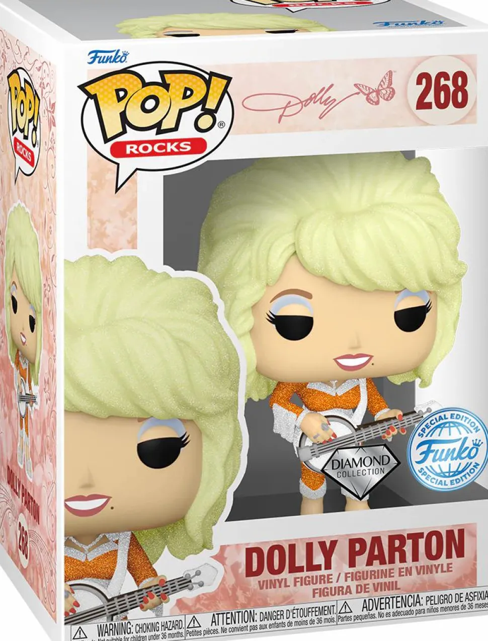 Dolly Parton - Dolly Parton Diamond Glitter Pop! Vinyl Figure