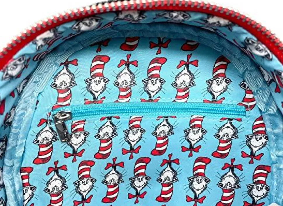 Dr. Seuss - Cat in the Hat Cosplay 10" Faux Leather Mini Backpack