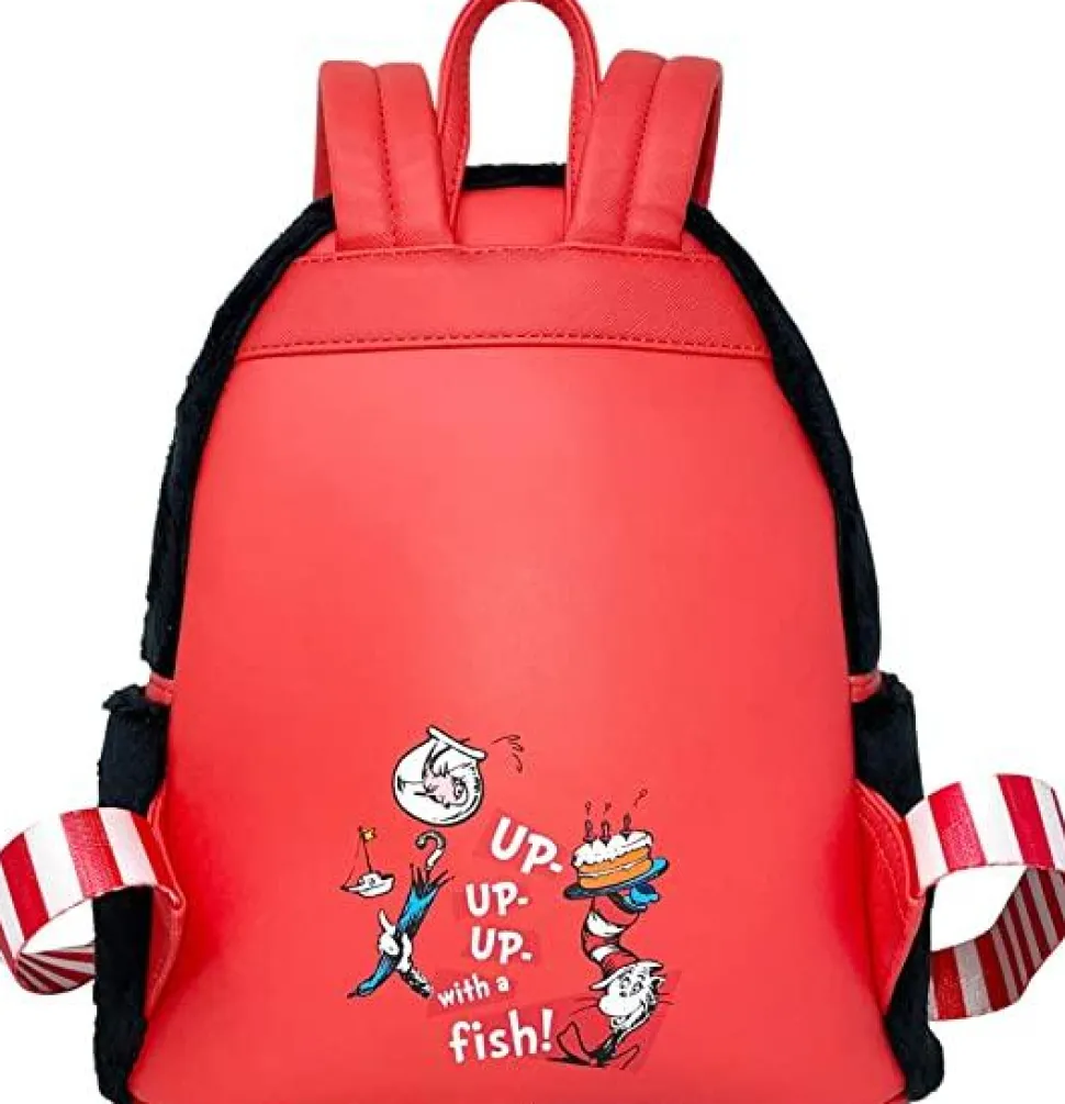 Dr. Seuss - Cat in the Hat Cosplay 10" Faux Leather Mini Backpack