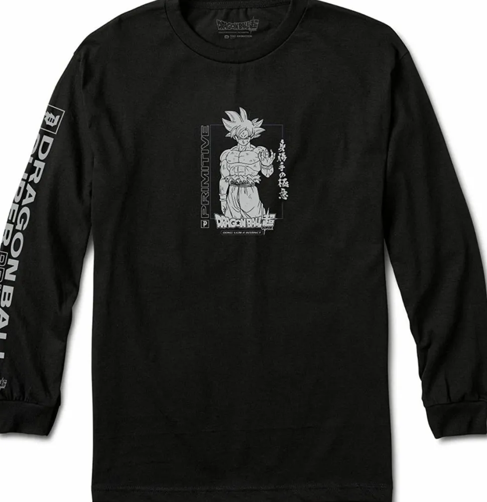 Dragon Ball Super - DBS x Primitive Goku Ultra Instinct Black Long Sleeve T-Shirt