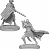 Dungeons and Dragons - Deep Cuts Unpainted Minis Elf Male Paladin Miniature Figure 2-Pack