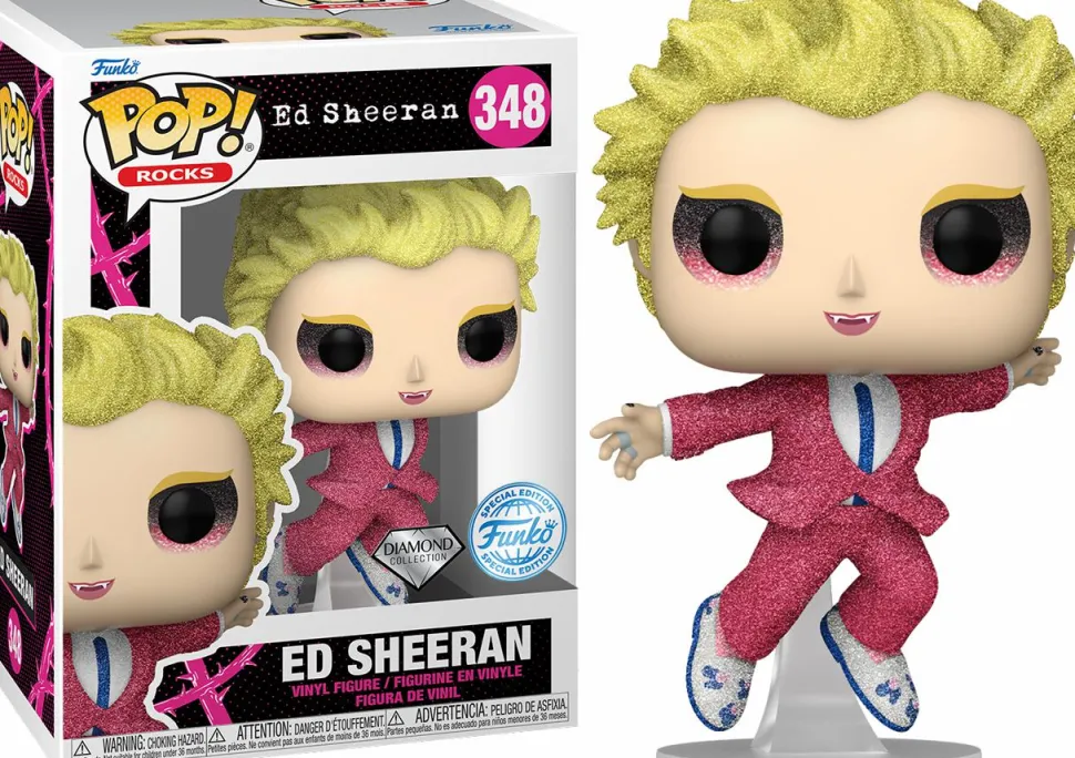Ed Sheeran - Ed Sheeran in Pink Suit Diamond Glitter Pop! Vinyl Figure