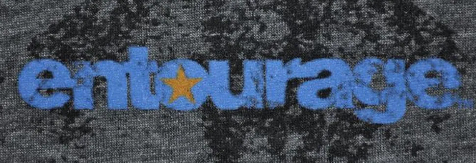 Entourage - Star Charcoal Blend Distressed Female T-Shirt