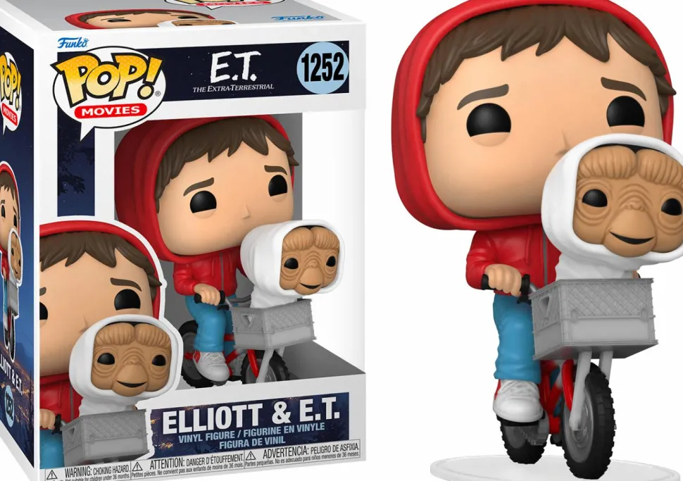 E.T. The Extra-Terrestrial - Elliott with E.T. in Bike Basket 40th Anniversary Pop! Vinyl Figure
