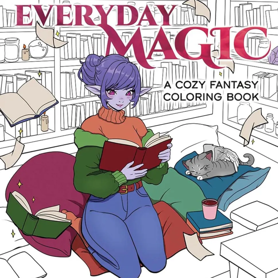 Everyday Magic: A Cozy Fantasy Colouring Book Paperback