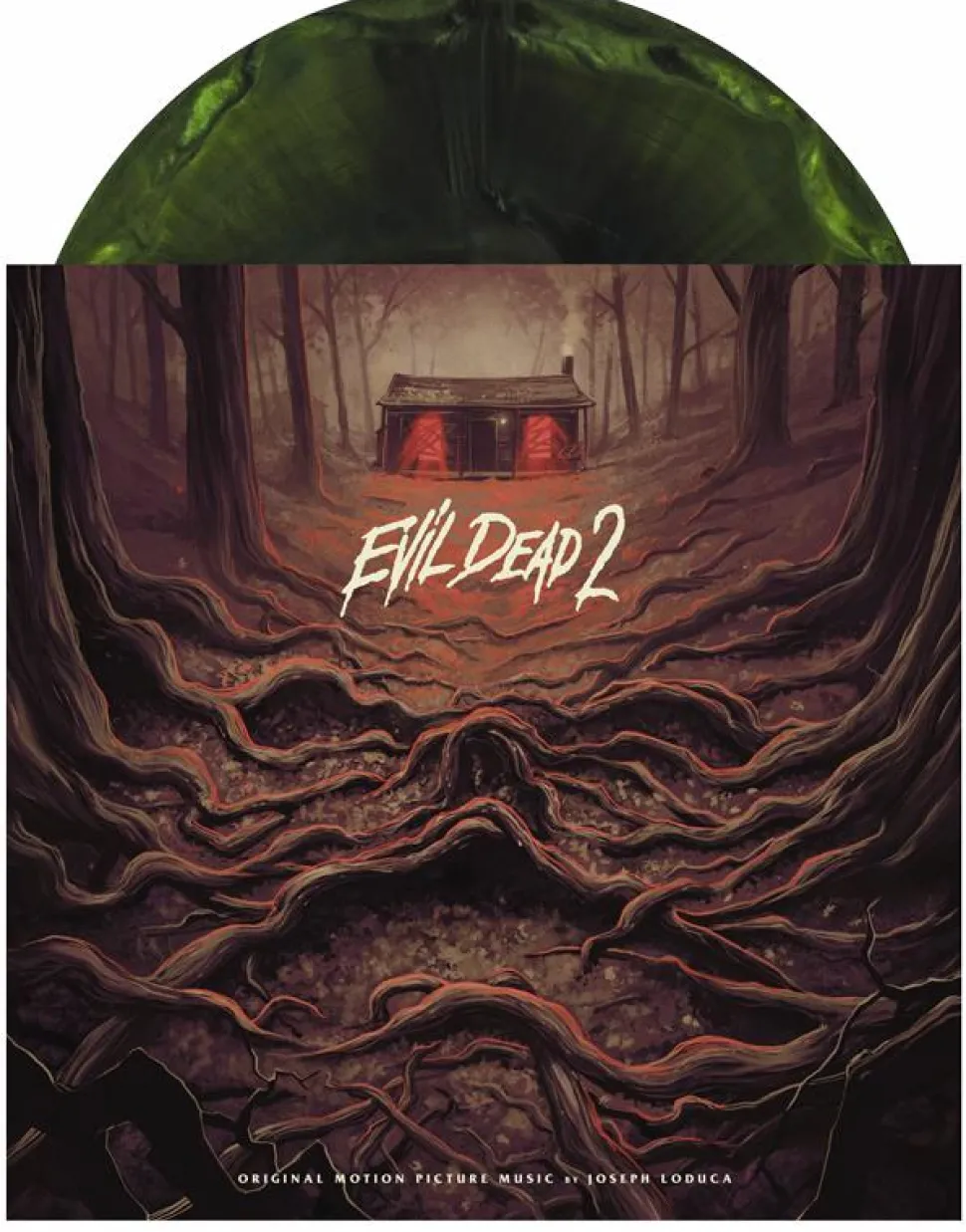 Evil Dead 2 - Original Motion Picture Soundtrack by Joseph LoDuca LP Vinyl Record ("The Woods" Coloured Vinyl)
