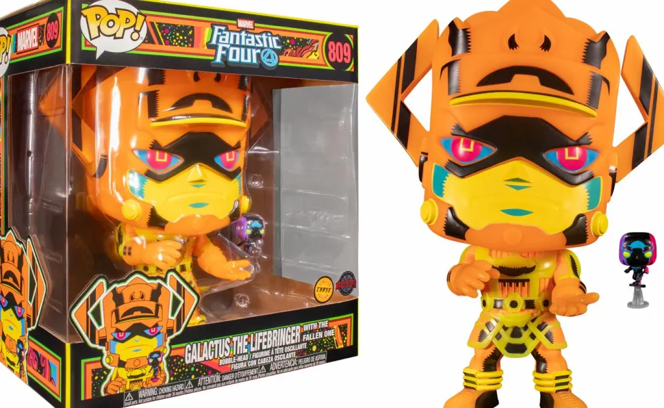 Fantastic Four - Galactus with Silver Surfer Blacklight 10” Pop! Vinyl Figure