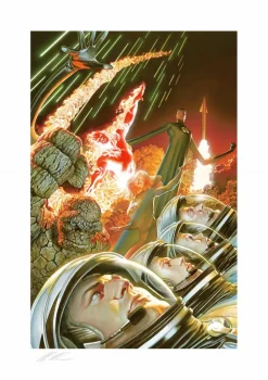 Fantastic Four - Marvel 75th Anniversary: Fantastic Four Fine Art Print by Alex Ross