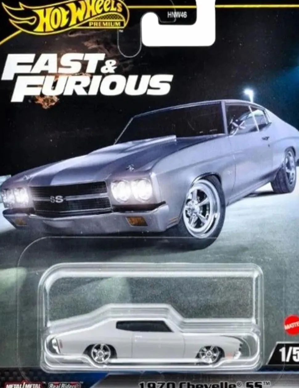 Fast & Furious - 1970 Chevelle SS Hot Wheels Premium Real Riders 1/64th Scale Die-Cast Vehicle Replica