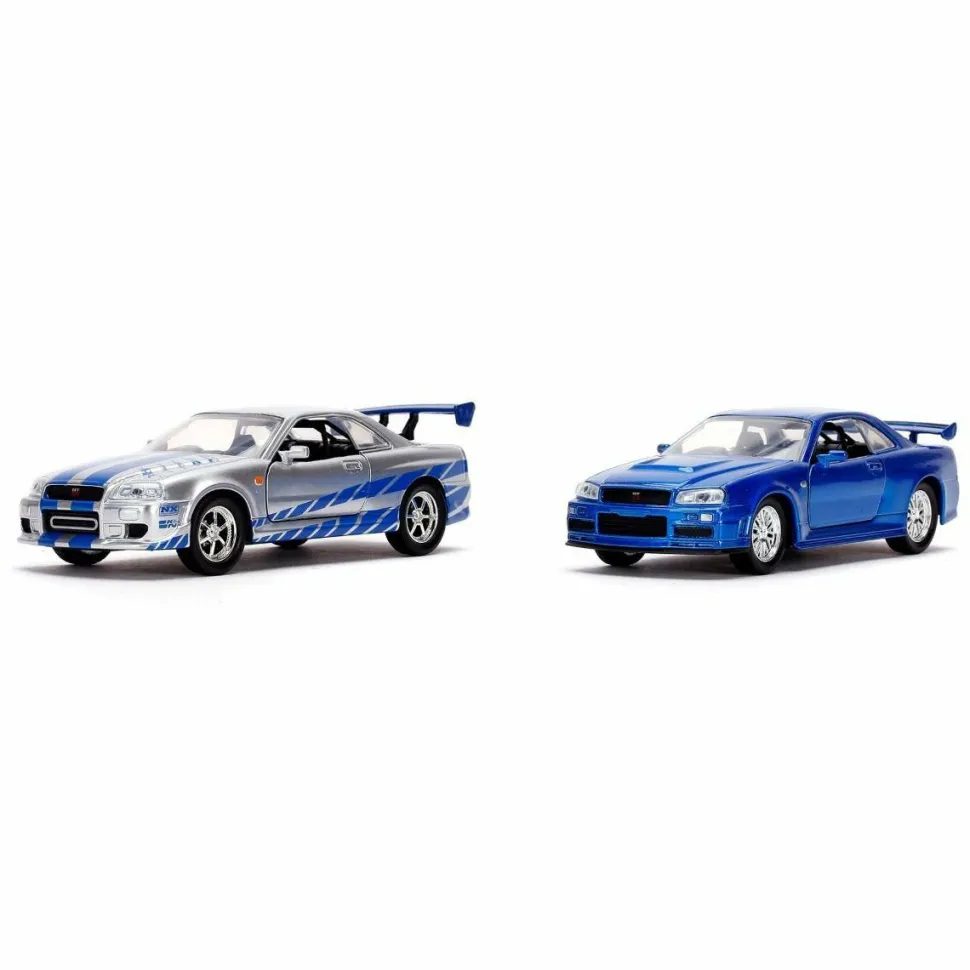 Fast & Furious - Brian's Nissan Skyline GT-R (BNR34) 1/32 Scale Die-Cast Vehicle Replica 2-Pack