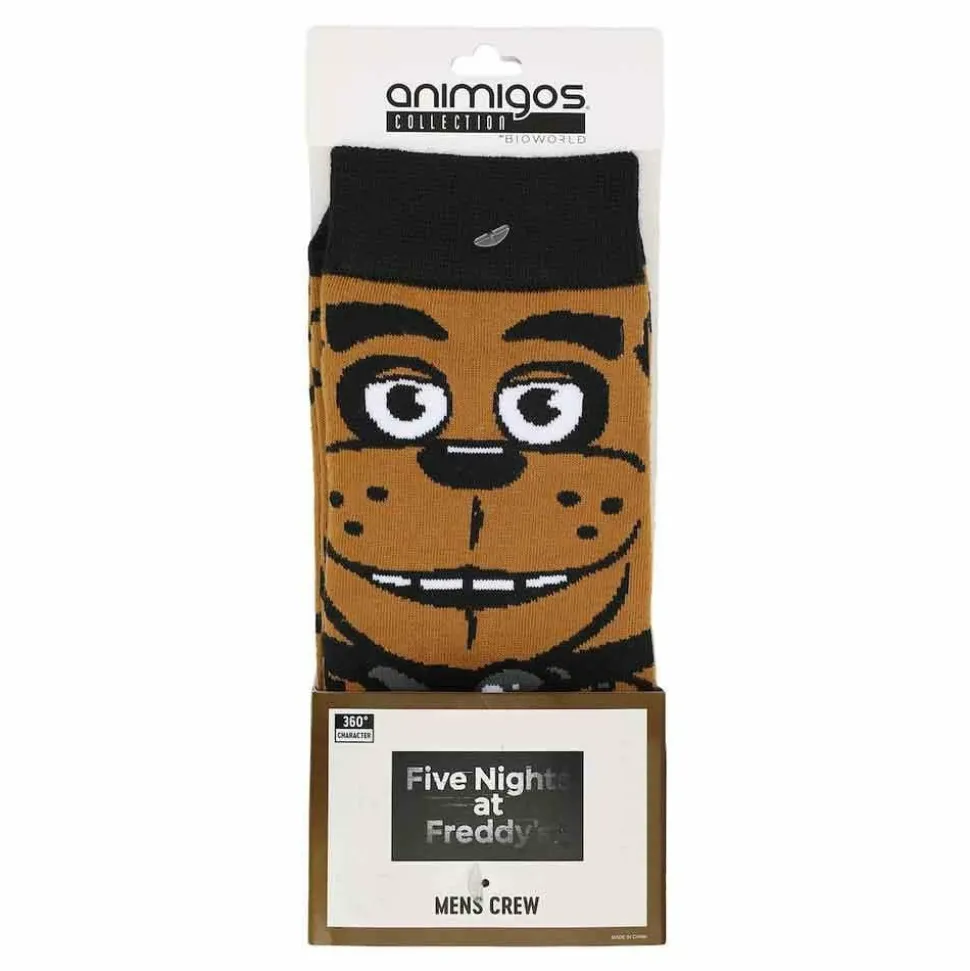 Five Nights at Freddy's - Freddy Fazbear Animigos 360 Character Men's Crew Socks (One Pair)