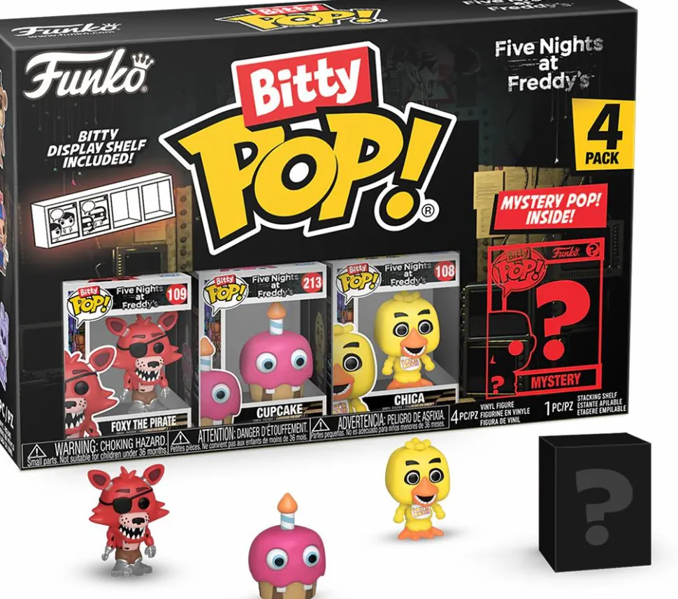 Five Nights at Freddy's - Foxy, Cupcake, Chica & Mystery Bitty Pop! Vinyl Figure 4-Pack