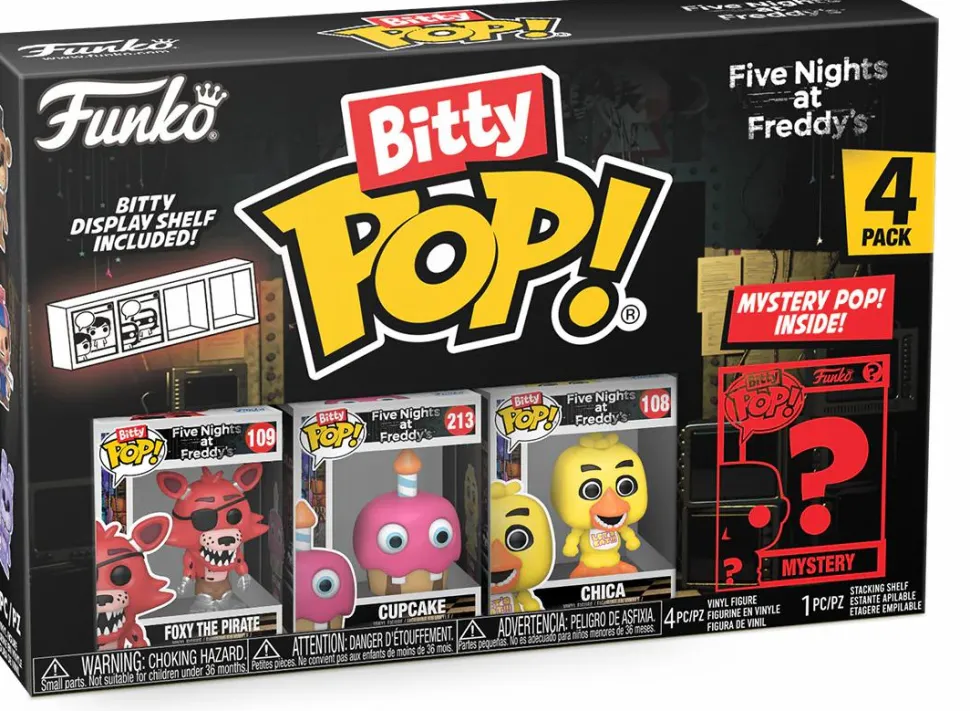 Five Nights at Freddy's - Foxy, Cupcake, Chica & Mystery Bitty Pop! Vinyl Figure 4-Pack