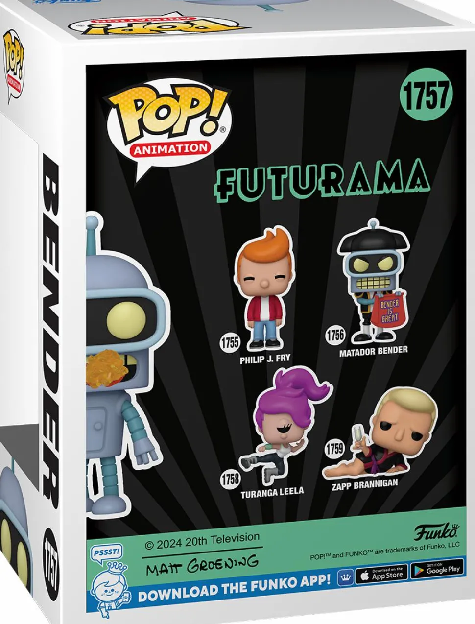 Futurama - Bender with Fire Breath Pop! Vinyl Figure