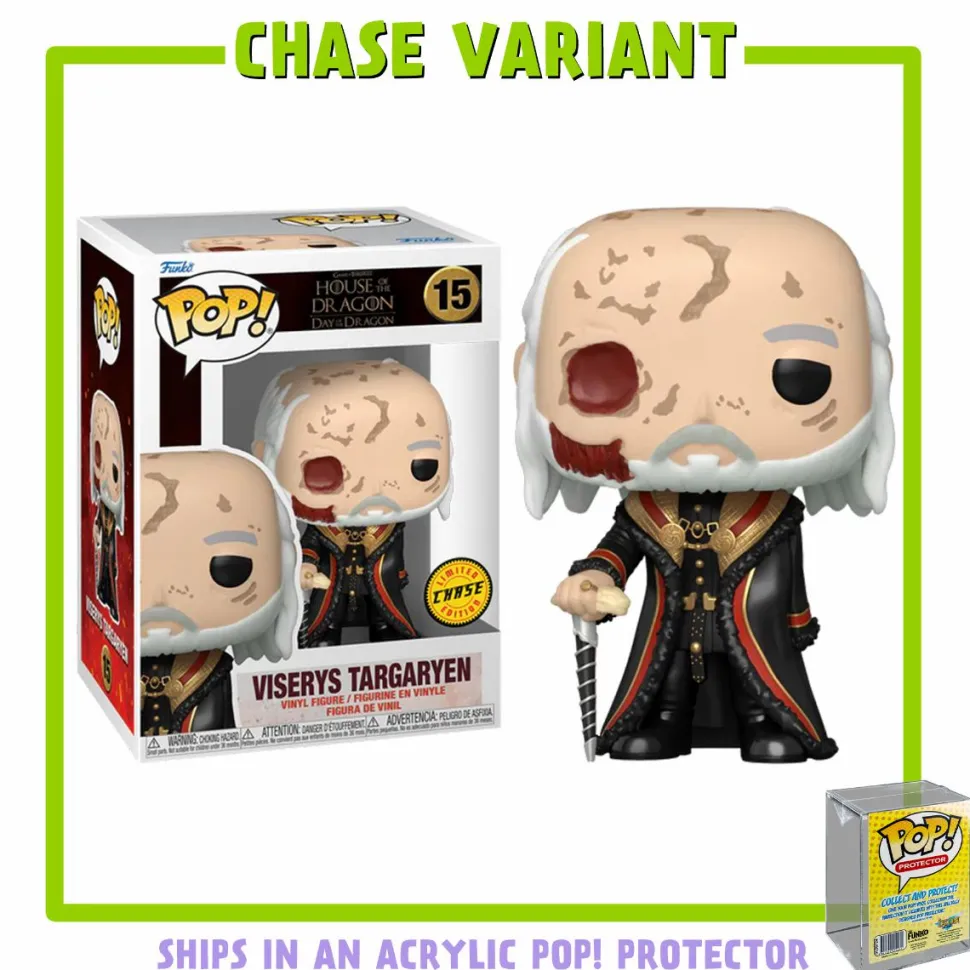 Game of Thrones: House of the Dragon - Masked Viserys Targaryen Pop! Vinyl Figure in Acrylic Pop! Protector (Chase Variant)