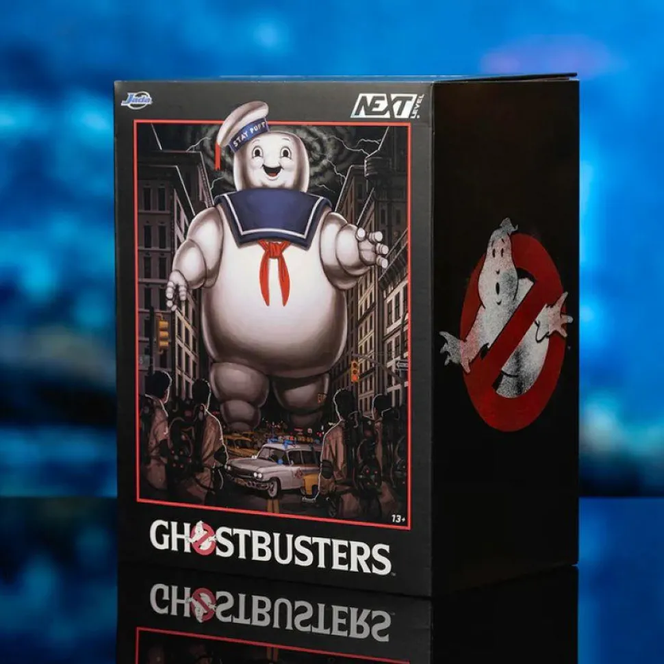 Ghostbusters (1984) - Stay Puft Marshmallow Man with Ecto-1 Next Level Nano Metalfigs Nano Scene Die-Cast Diorama Playset