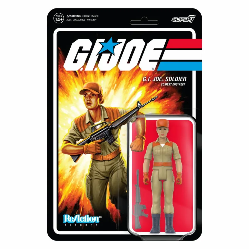 G.I. Joe - G.I. Joe Soldier Combat Engineer with Assault M16 Rifle ReAction 3.75” Action Figure