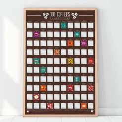 Gift Republic - 100 Coffees Bucket List Scratch Off Poster