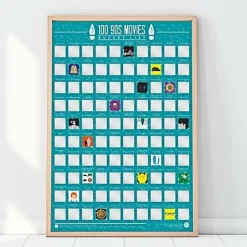 Gift Republic - 100 90's Movies Bucket List Scratch Off Poster